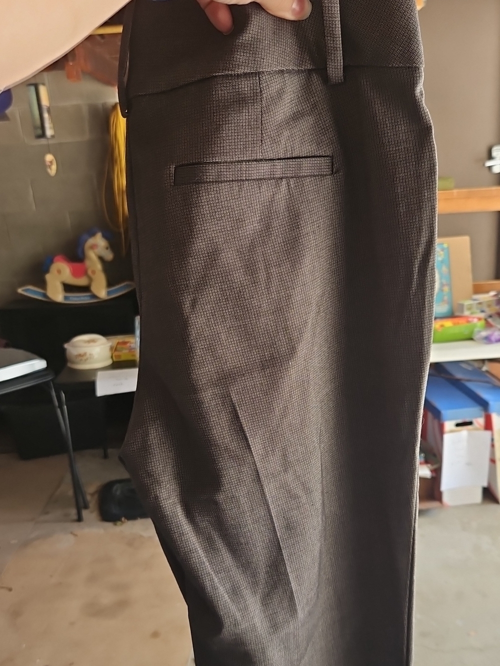 Apt. 9 Women’s Brown Textured Dress Trousers
